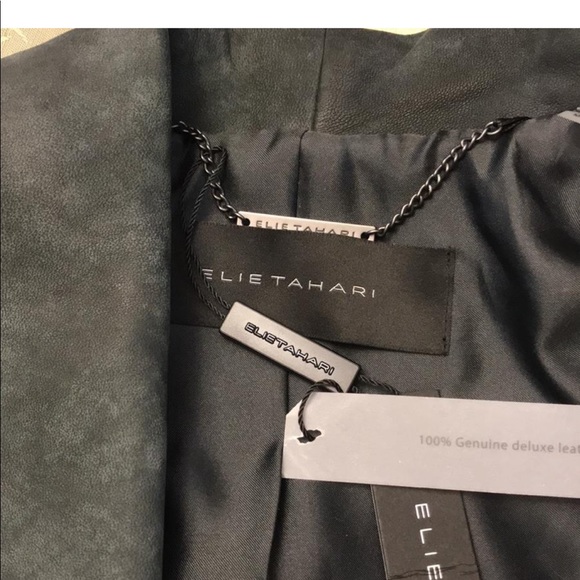 Elie Tahari leather coat NWT - Picture 7 of 8